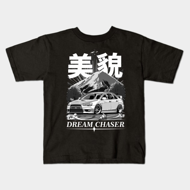 JDM LEGEND LANCER EVOLUTION X Kids T-Shirt by MINIWHEELS.ID